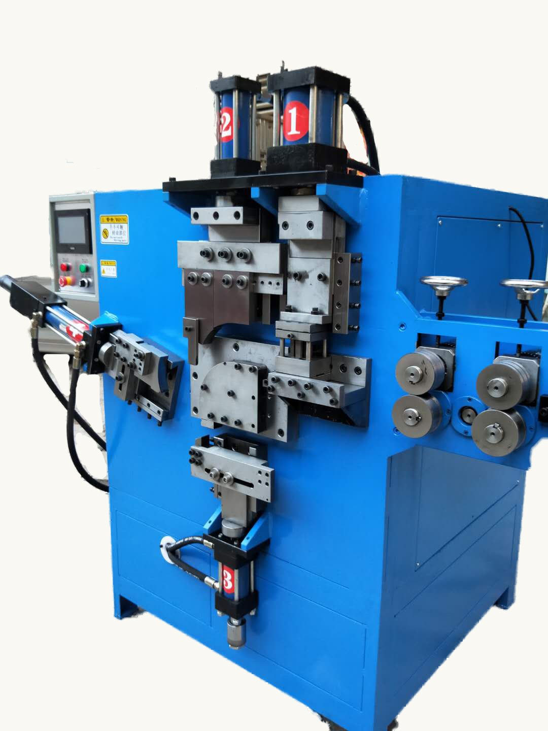 Fully Automatic Metal Strip Flat Wire Bracket Making Forming Machine with automatic hole punching Y048
